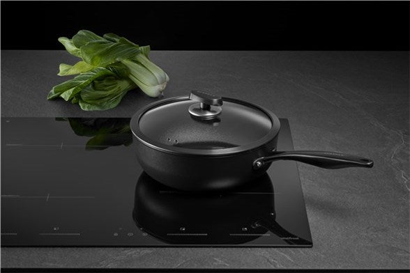 Scanpan padella cm Ø26 "Pro SB+ Induction" alta 8,5 cm antiaderente fonda con coperchio in vetro