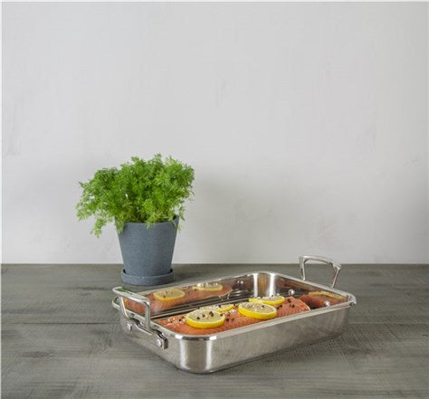 Scanpan teglia Arrostiera inox con griglia "Impact" induzione cm 42x26