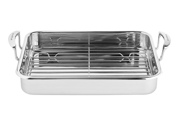 Scanpan teglia Arrostiera inox con griglia "Impact" induzione cm 42x26