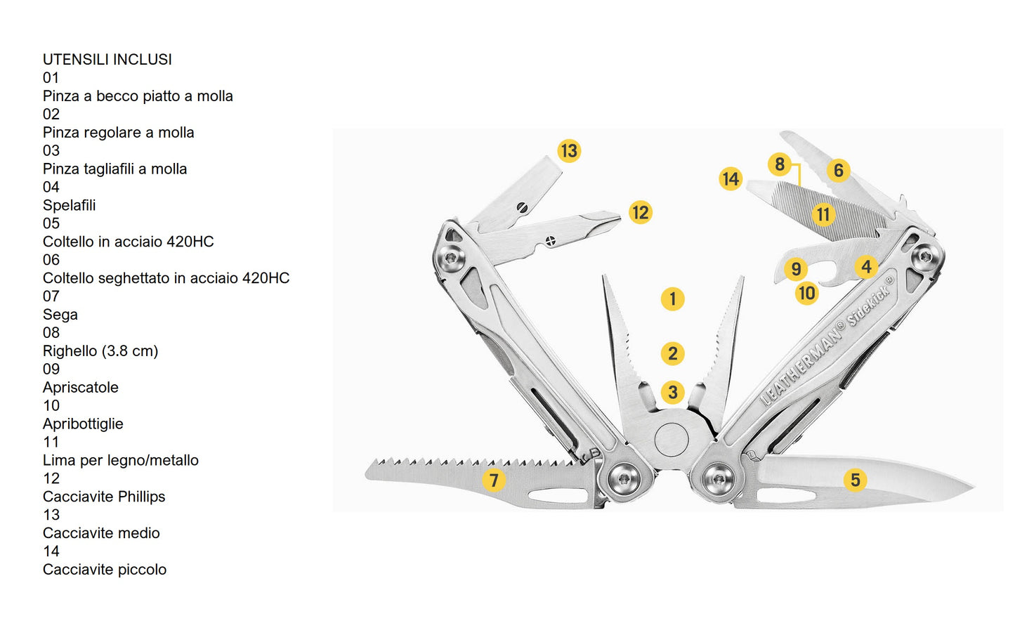 Leatherman Multitool Sidekick 15 funzioni LE831439