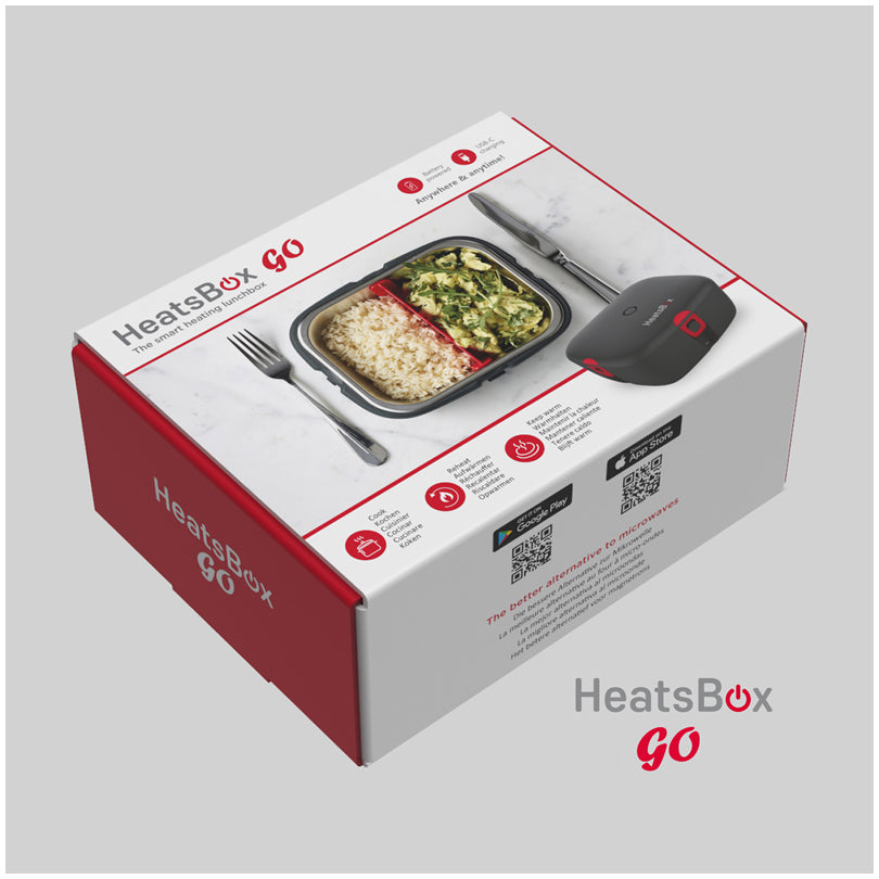 HeatsBox TO GO ricaricabile Lunchbox scalda le tue vivande ovunque tu sei con App