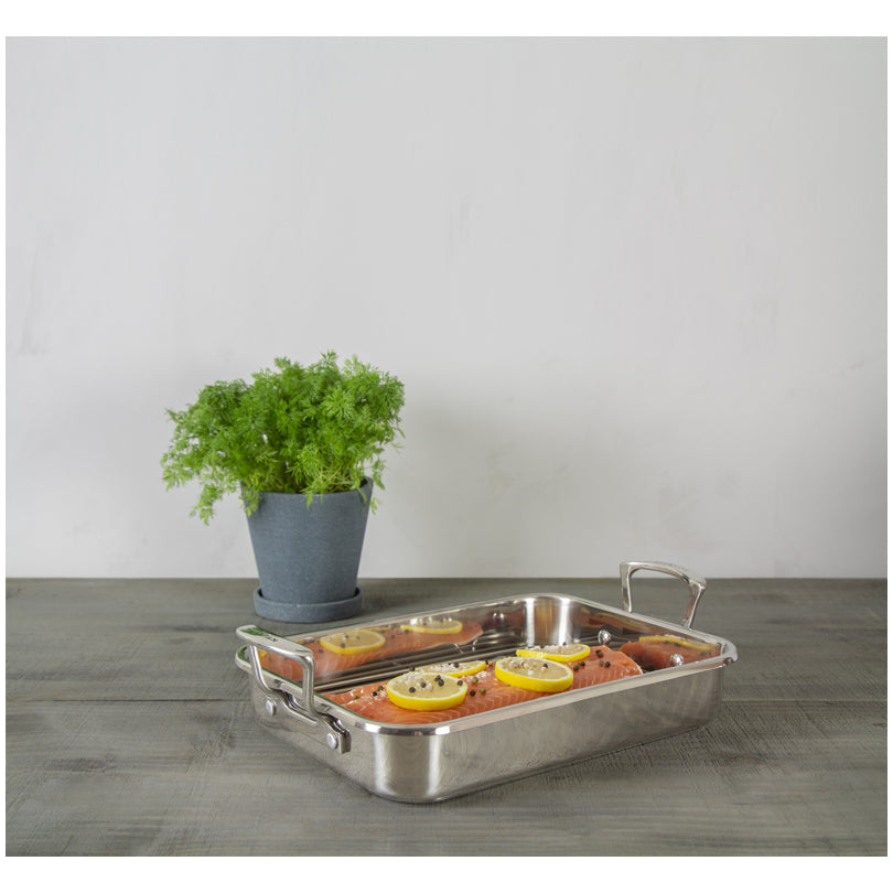 Scanpan teglia "Impact" con griglia in acciaio inox 18/10, adatta per induzione 43×28 cm 1186105