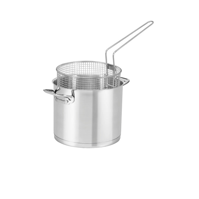 Scanpan cestello frittura TechnIQ in acciaio inox manico laterale rimovibile salvaspazio Ø 20 x 15,5 cm