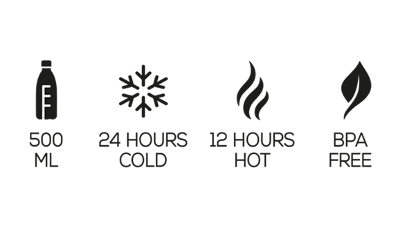 Scanpan bottiglia termica "To Go" 500 ml 24 ore freddo 12 caldo arancio