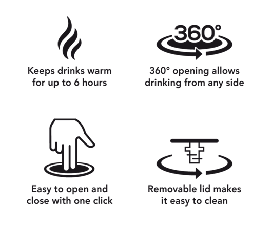 Scanpan Tazza termica "To Go" ml 287/cm Ø7,5x18 Grigia 5411289