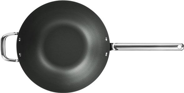 Scanpan padella wok in acciaio al carbonio "Black Iron" cm Ø30x9 antiaderente per sempre