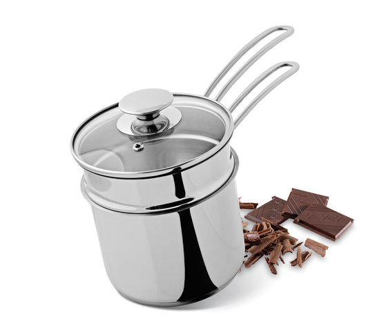 Kuchenprofi bollitore doppio per Bagnomaria cm 16x20 con coperchio