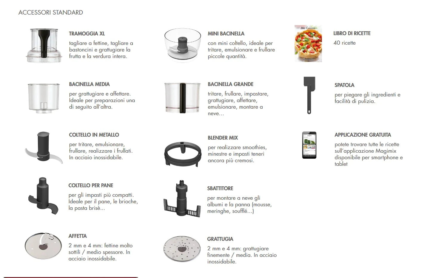 Magimix Robot Multifunzione per cucina 4200XL Cromo