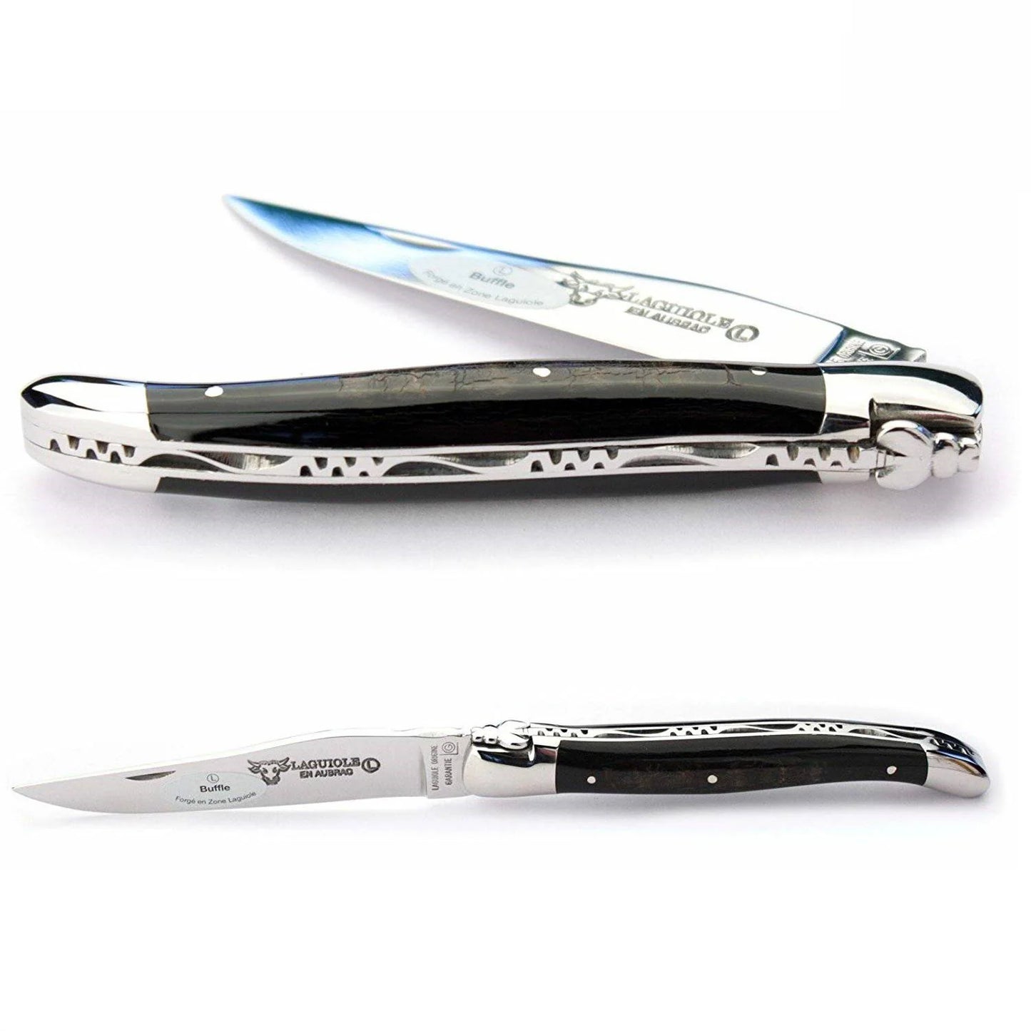 Laguiole en Aubrac coltello artigianale manico in crosta di bufalo 12 cm L0212CBI/FSI1