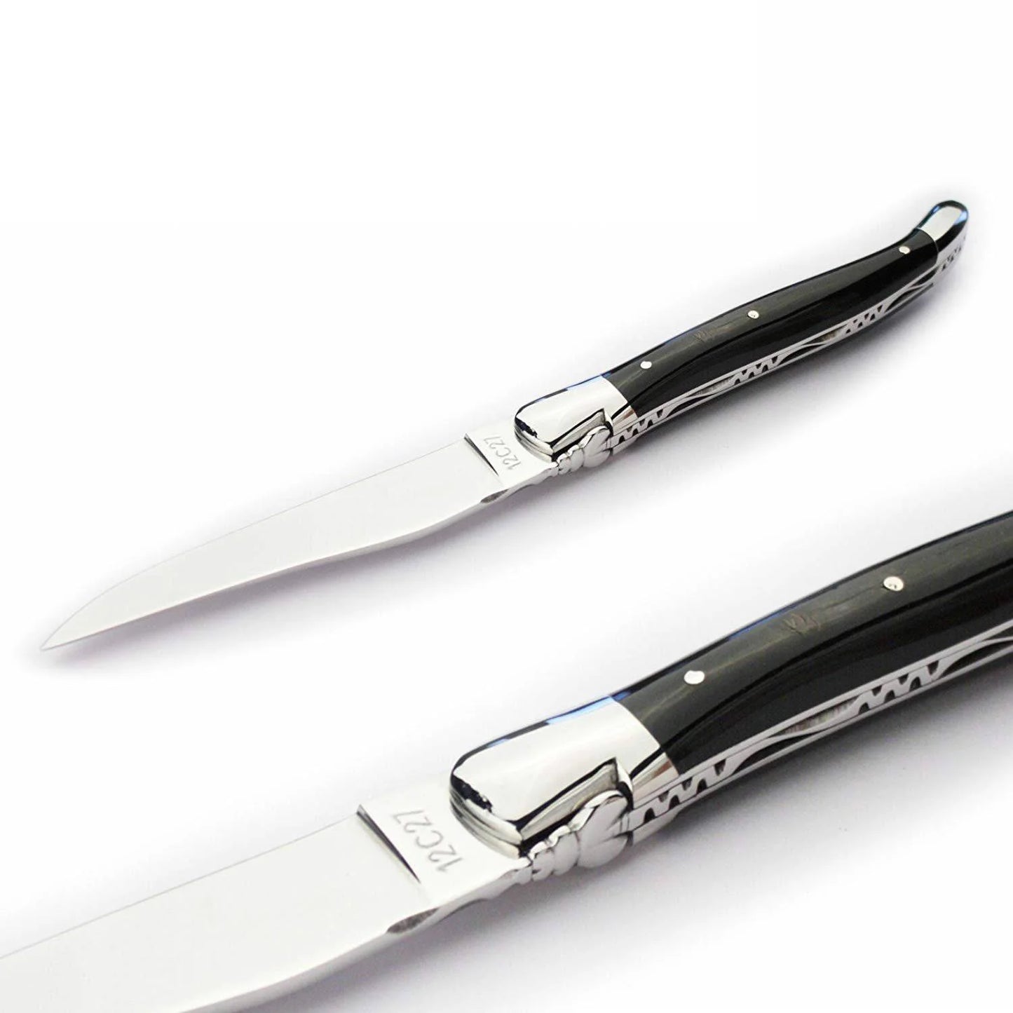 Laguiole en Aubrac coltello artigianale manico in crosta di bufalo 12 cm L0212CBI/FSI1