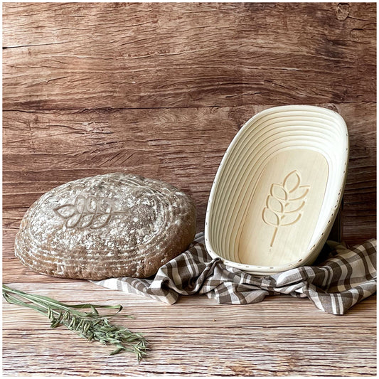 Westmark Set cestello di fermentazione per impasto pane ovale con copertura 34 x 20,5 x 8 cm per circa 1500 - 2000 g di impasto