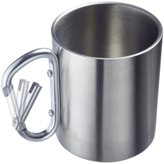 Westmark Tazza con manico a moschettone ml 300/cm Ø7,5x9 doppia parete in acciaio inossidabile per funzione isolante