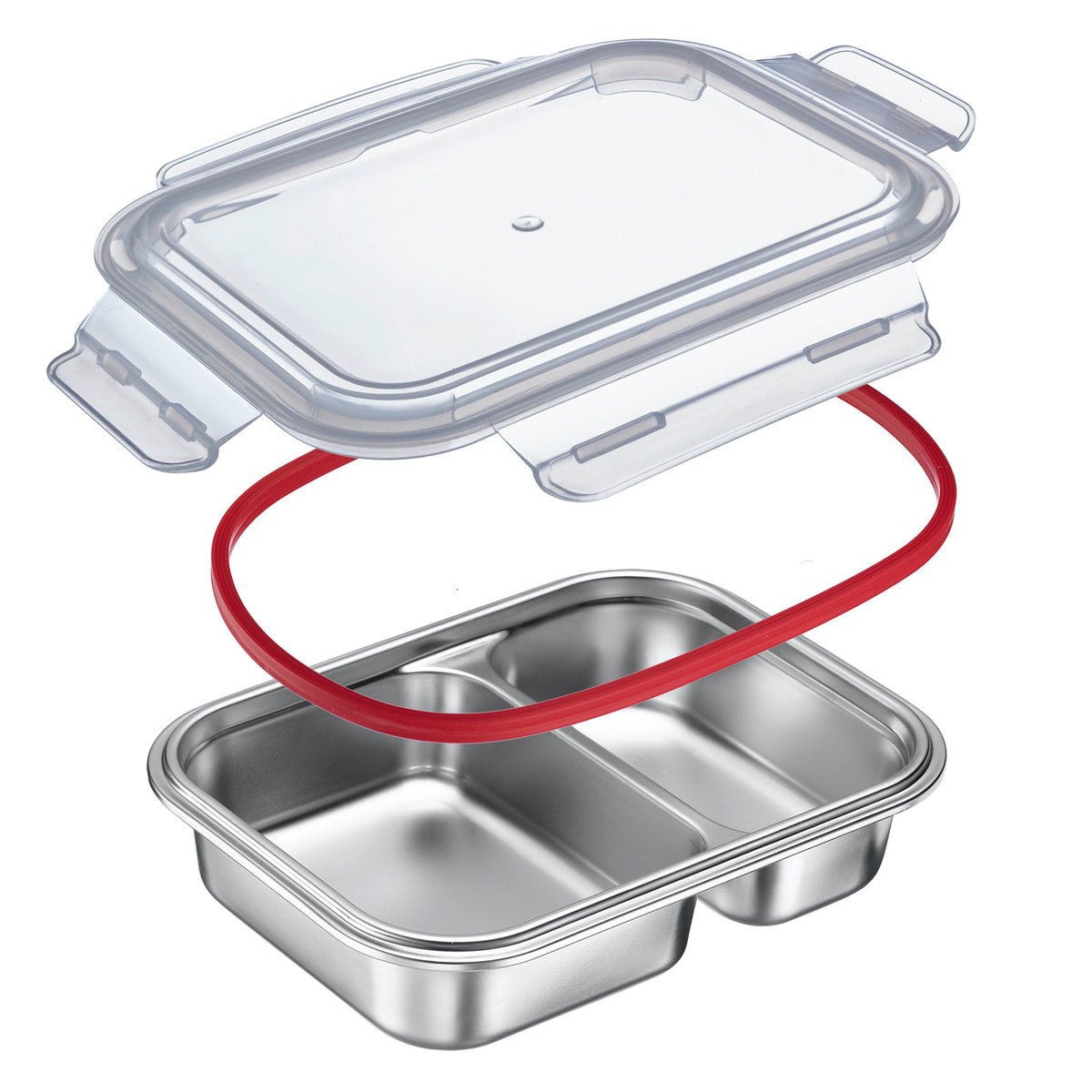Westmark portapranzo inox a 2 scomparti 450 + 280 ml adatto a microonde