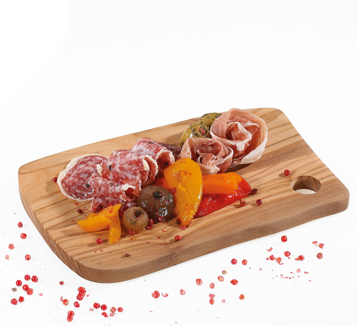 Zassenhaus Tagliere artigianale in legno d’ulivo 25 × 16 × 1,4 cm