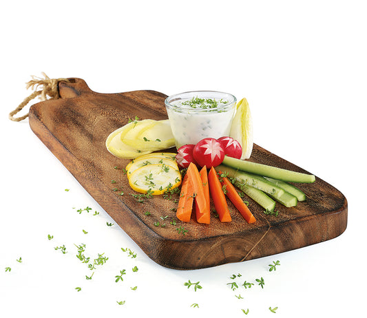 Zassenhaus Tagliere da portata in acacia con manico cm 90x20