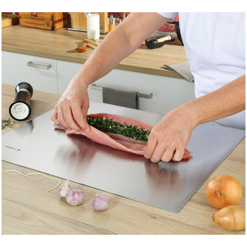 Zassenhaus Spianatoia multiuso cm 60x50 in acciaio inox con scala in centimetri integrata
