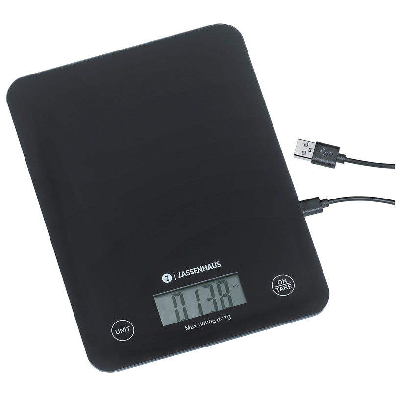 Zassenhaus Bilancia green da cucina digitale e ricaricabile USB 1g/5kg