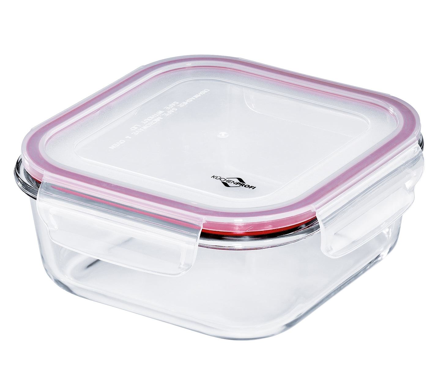 Kuchenprofi Lunch box contenitore vetro quadrato ermetico 1200ml