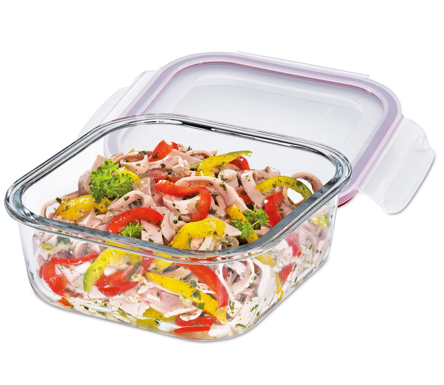 Kuchenprofi Lunch box contenitore vetro quadrato ermetico 1200ml