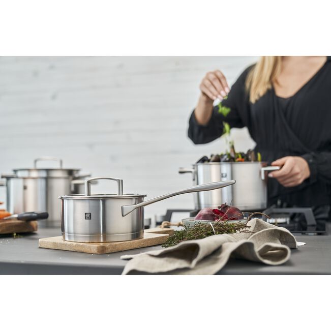 Zwilling set di 2 Casseruole 3 pentole e 4 coperchi VITALITY induzione all'interno graduate