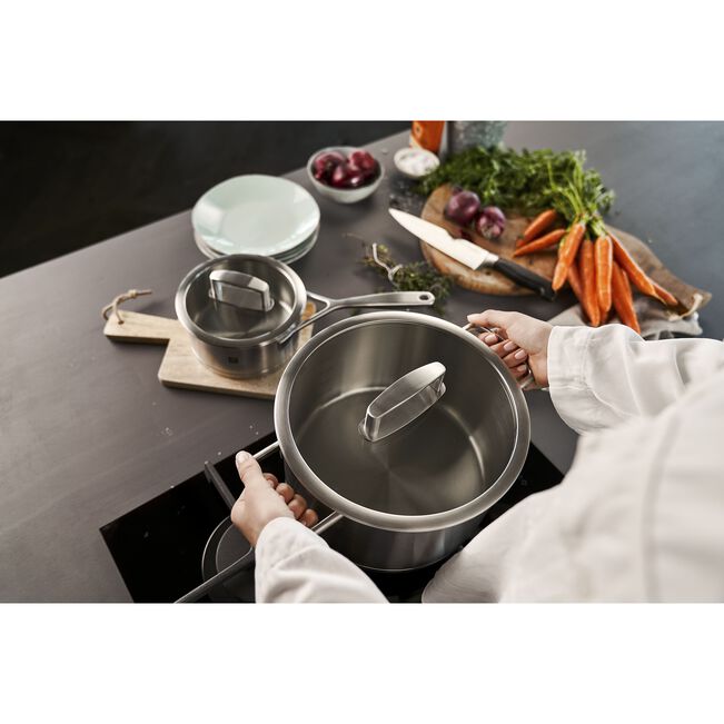 Zwilling set di 2 Casseruole 3 pentole e 4 coperchi VITALITY induzione all'interno graduate