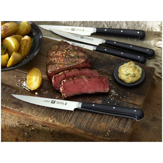 Zwilling Steak-Sets Set di 4 coltelli da bistecca con lama liscia design Matteo Thun