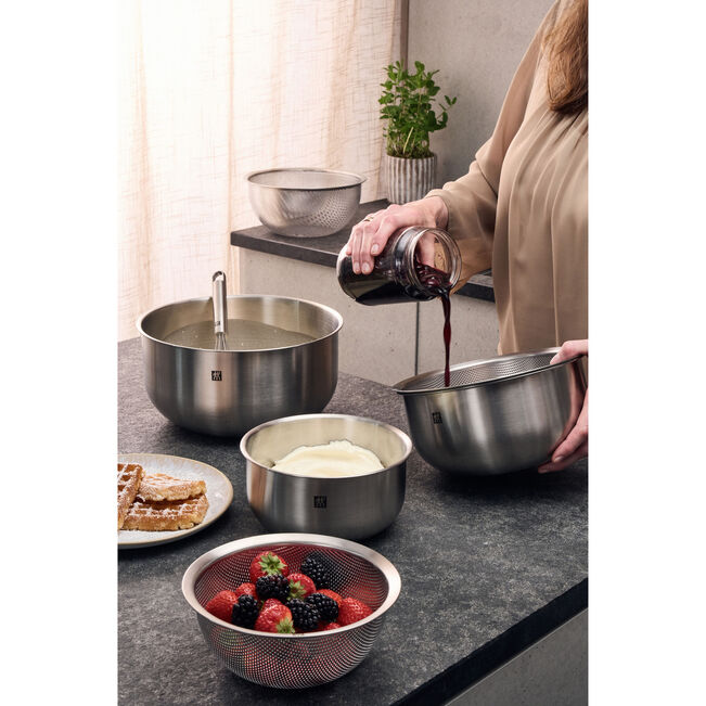 ZWILLING Prep Set di 3 ciotole in acciaio inox diametro 17 cm - 21 cm - 25 cm Design di Matteo Thun e Antonio Rodriguez