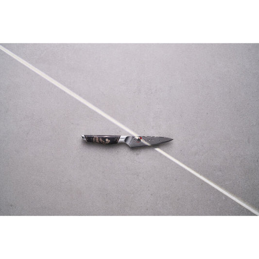 MIYABI IKI Coltello Damascato 49 strati Shotoh liscio - 10 cm (66 HRC) marrone-nero 1033757