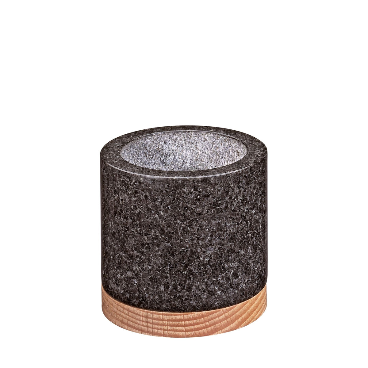 Cilio mortaio Merkur in granito con base in faggio Ø 10 cm