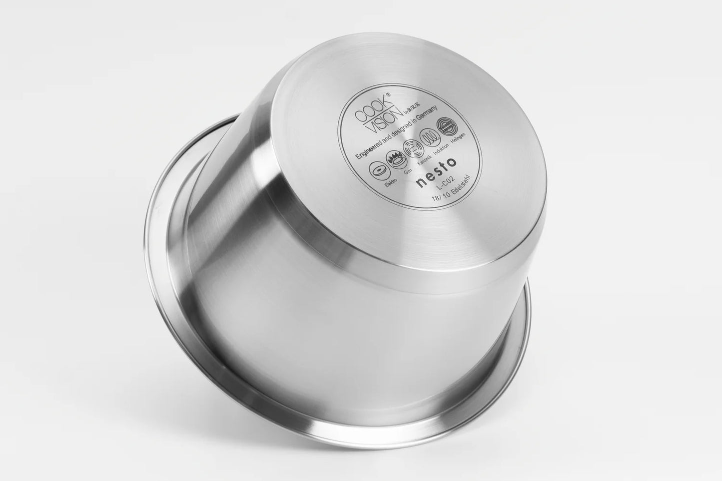 Cookvision Casseruola con scala graduata all'interno "Nesto" cm Ø20x11,4/l 2,8 adatto anche all'induzione