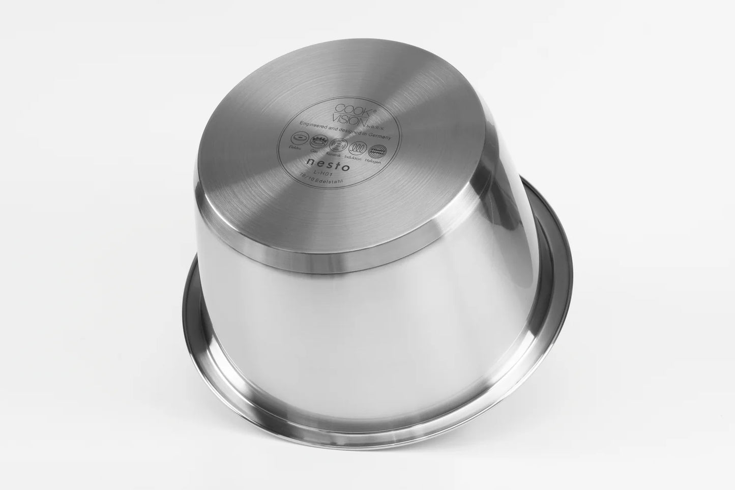 Cookvision Casseruola con scala graduata all'interno "Nesto" cm Ø24x14/l 5,1 adatto anche all'induzione