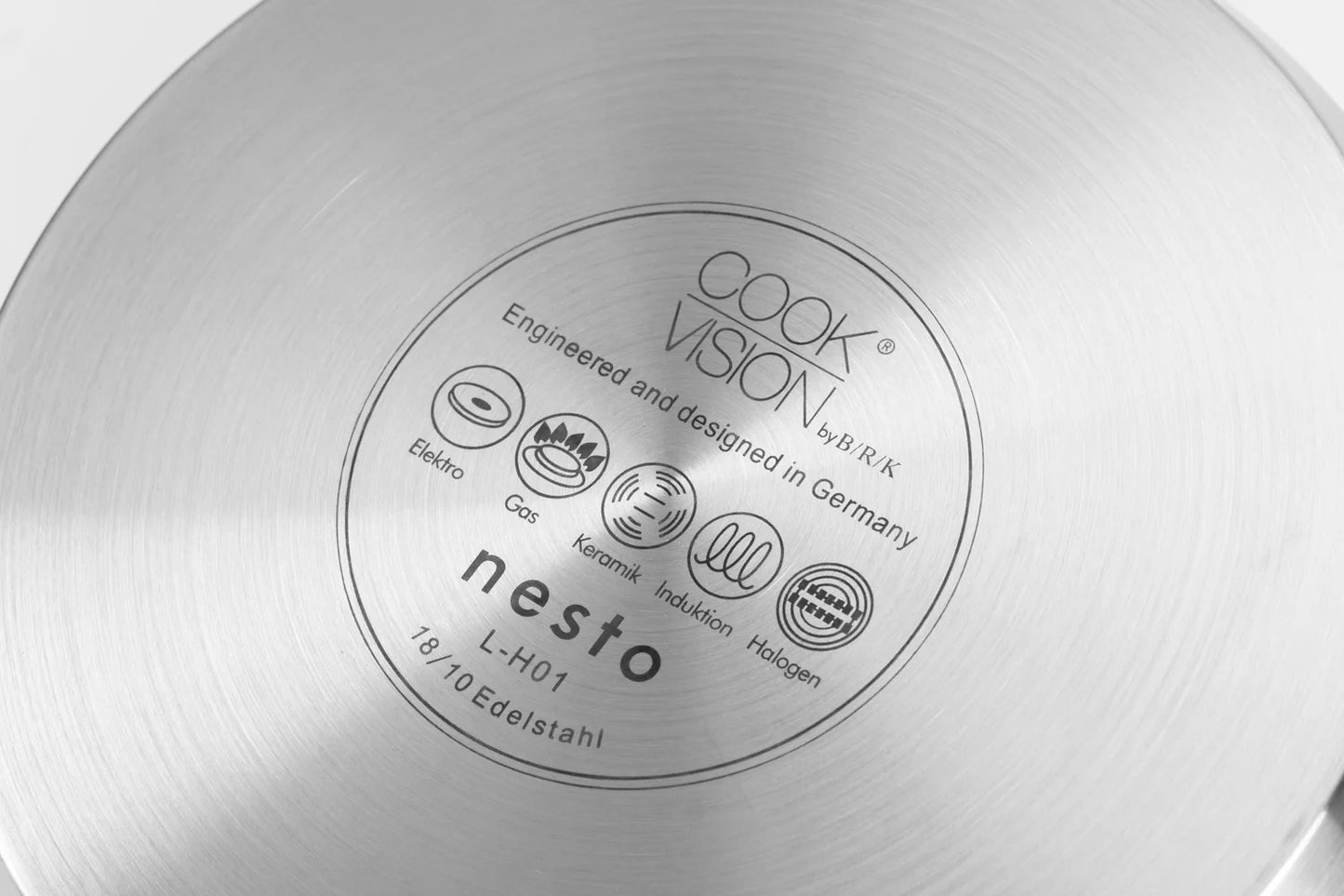 Cookvision Casseruola con scala graduata all'interno "Nesto" cm Ø24x14/l 5,1 adatto anche all'induzione