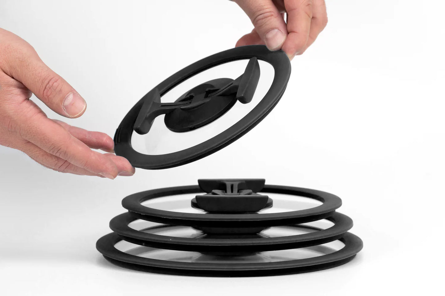 Kookvision Coperchio in vetro con bordo in silicone Nesto cm Ø24