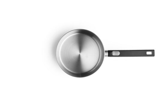 Woll Logic Steel Padella bassa Ø 20 senza PFAS acciaio inox 18/10 manico rimovibile salva spazio