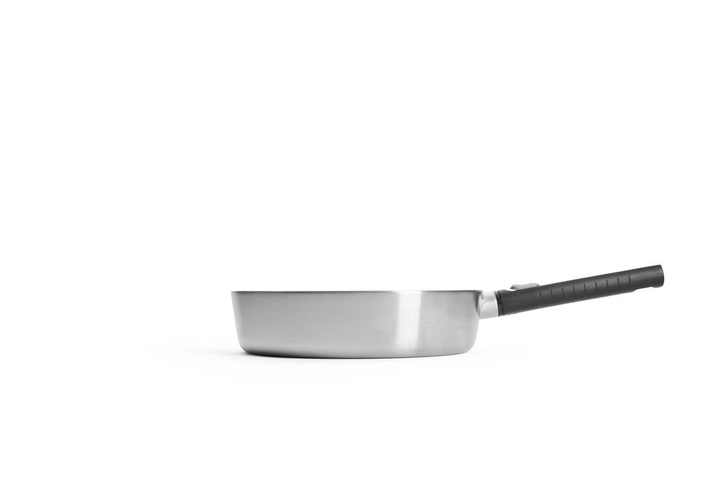 Woll Logic Steel Padella alta Ø 28 senza PFAS acciaio inox 18/10 manico rimovibile salva spazio