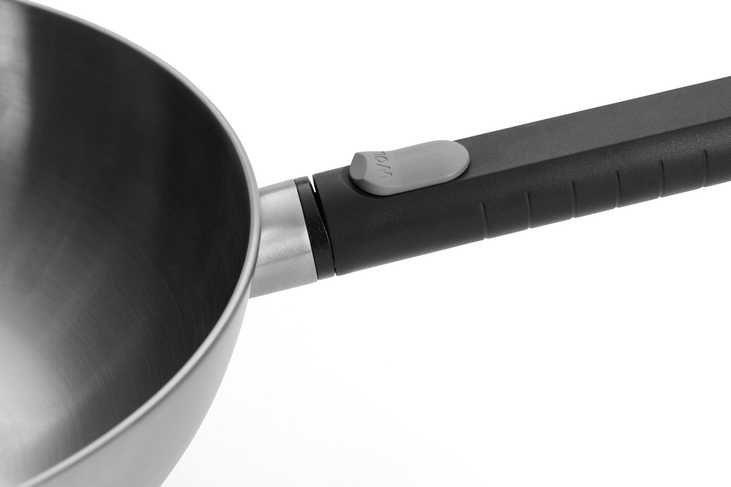 Woll Logic Steel Wok Ø 30 cm senza PFAS acciaio inox 18/10 manico rimovibile salva spazio