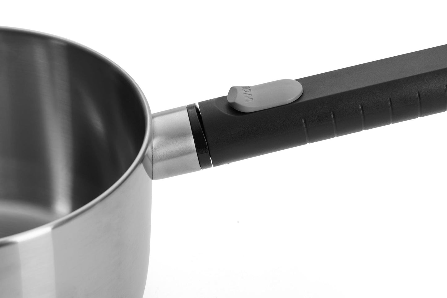 Woll Logic Steel Casseruola Ø 18 senza PFAS acciaio inox 18/10 manico rimovibile salva spazio