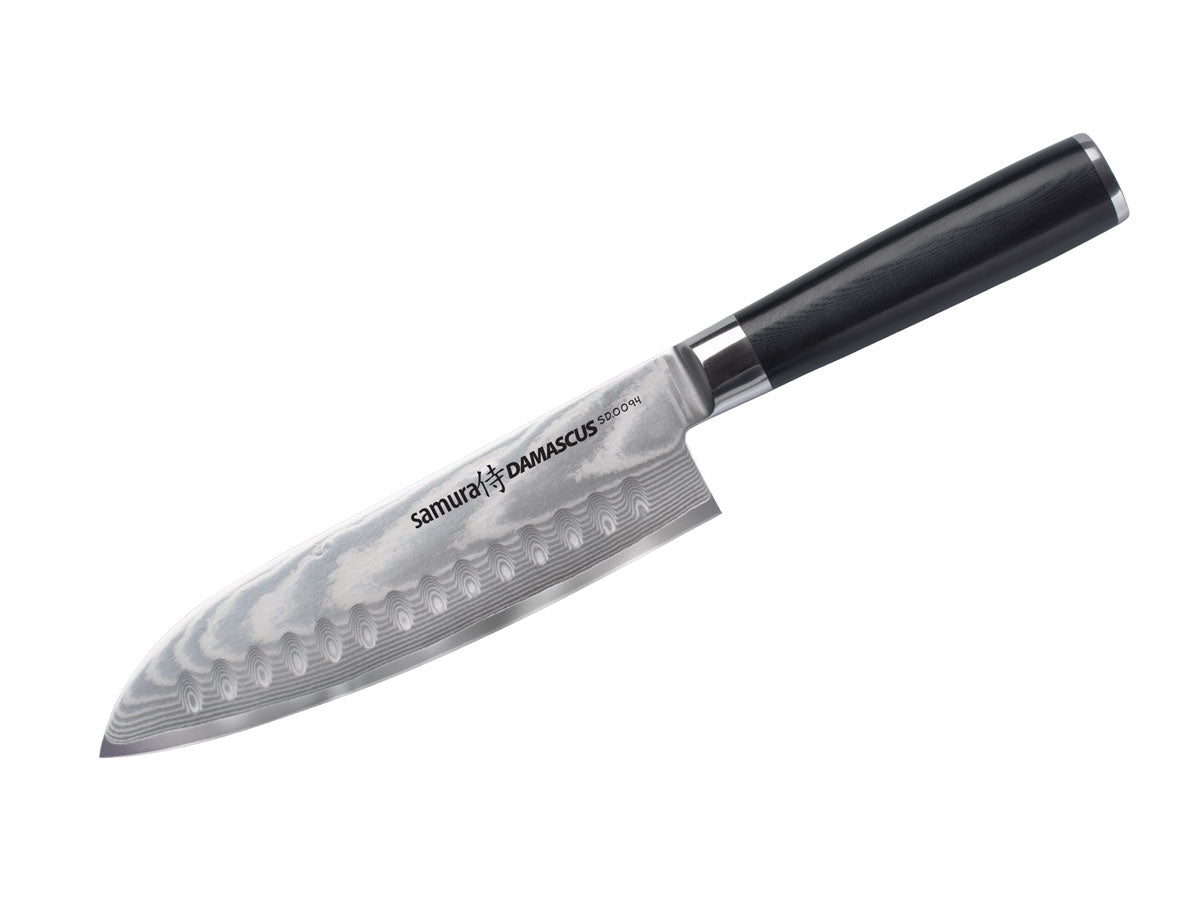Samura coltello DAMASCUS SANTOKUCon alveoli CM.18 SD-0094