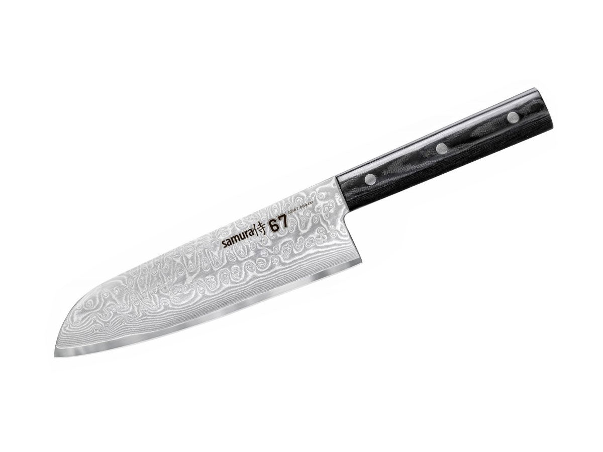 Samura coltello damascato 67 strati SANTOKU CM.17,5 SD67-0094M