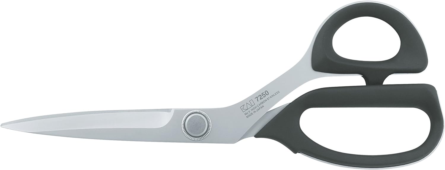Forbici Da Sartoria Kai 7250SE 25 Cm - Lama Dentata, Acciaio Inox AUS6A, Design Award, Professionali
