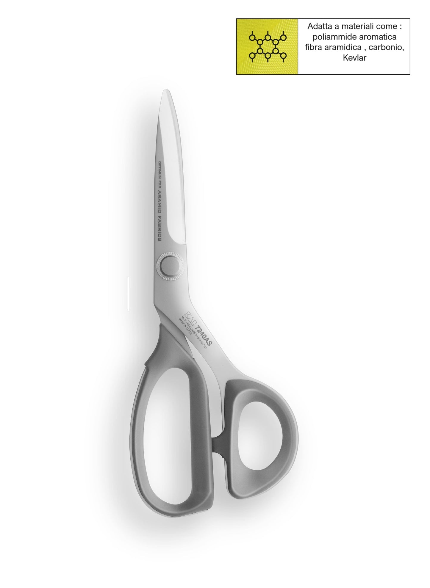 Kai 7240AS forbice cesoia professionale per sartoria Kevlar 9,5"/240mm lame con micro dentata