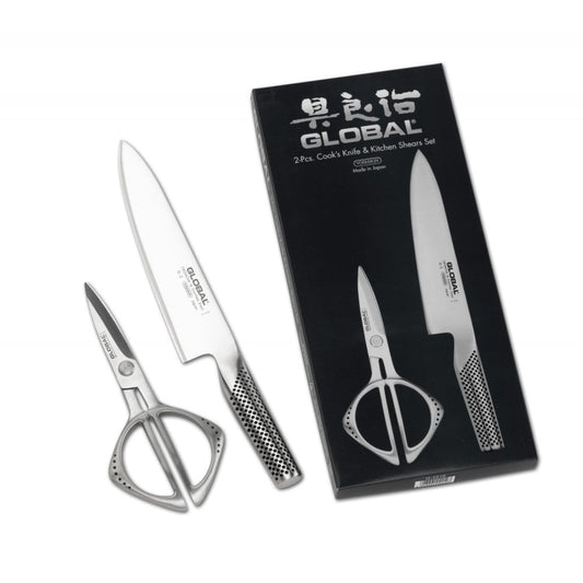 Global Set Coltello cuoco e forbice cucina G-2210