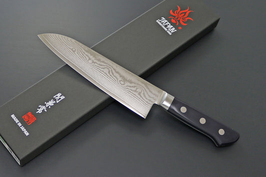 Kanetsune Seki Coltello Santoku 18cm acciaio damascato 33 Strati KC-203
