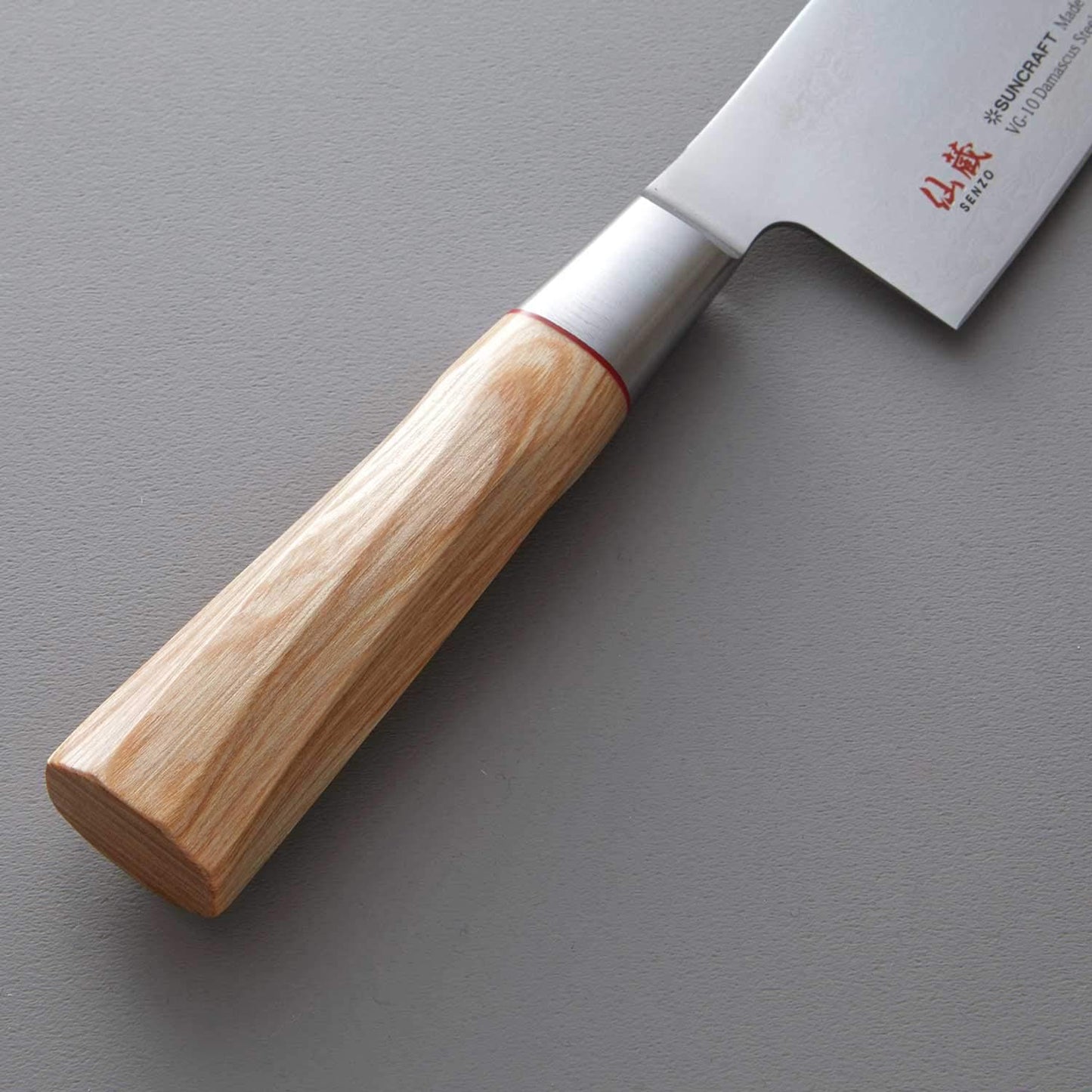 Suncraft Twisted Octagon coltello santoku lama damascata acciaio VG10 cm 17 TO-04