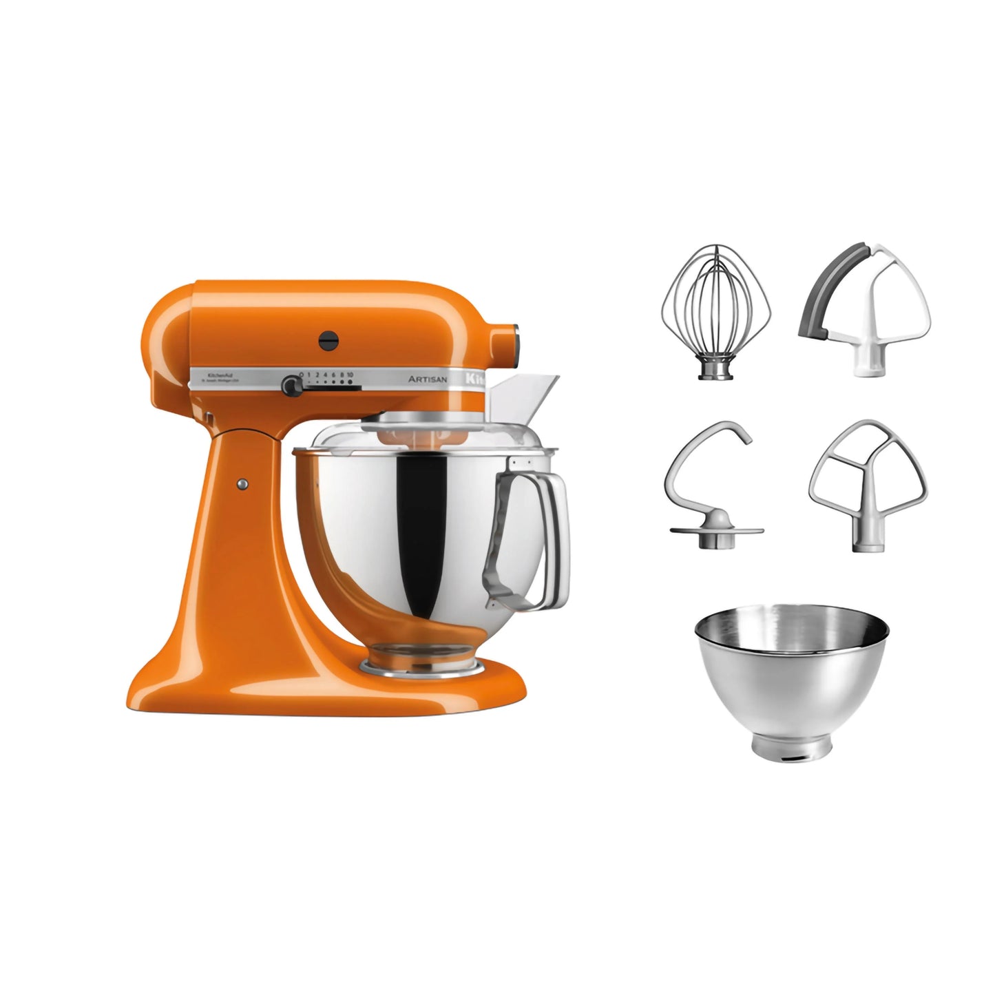 KitchenAid Planetaria Artisan con testa reclinabile 4,8L Yellow + Accessori