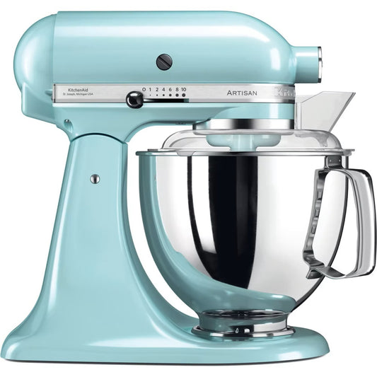 KitchenAid Planetaria Artisan con testa reclinabile 4,8L Blu Ghiaccio + Accessori