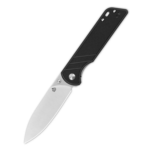QSP coltello serramanico lama 82 mm in D2 impugnatura G10 nero G-10 QS102-A