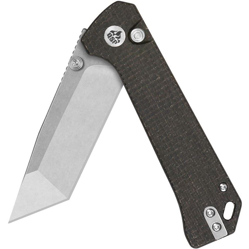 QSP coltello serramanico lama acciaio 14C28N manico micarta QS148-A1