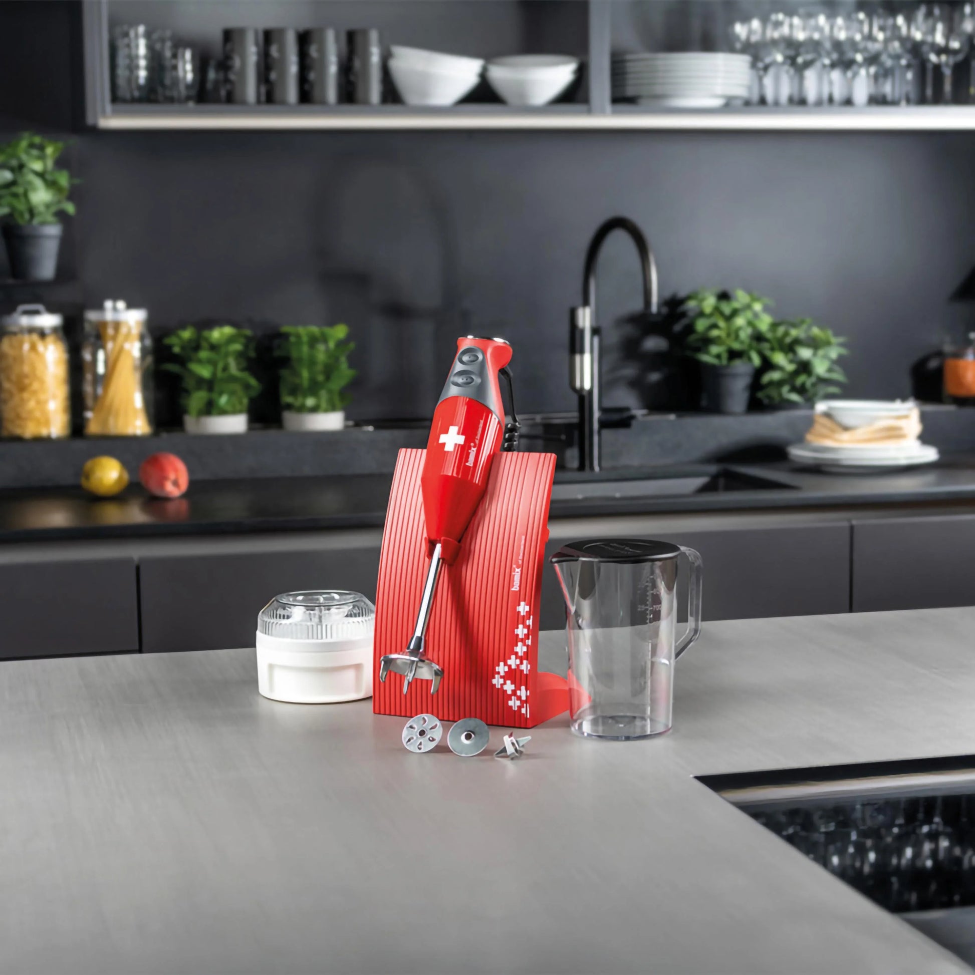 Bamix Swiss Line rosso 200W BX SL RD Minipimer frullatore