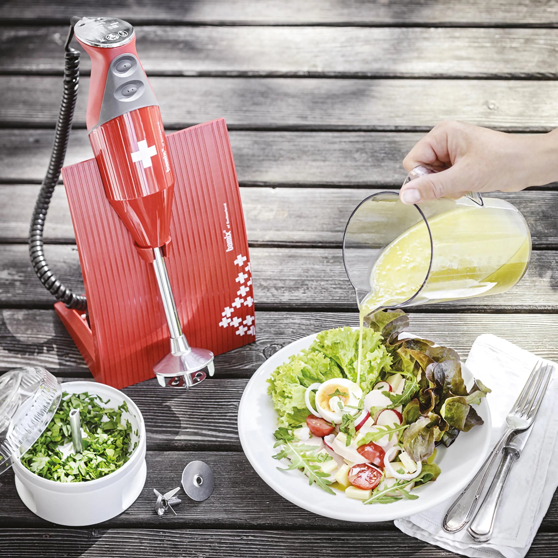 Bamix Swiss Line rosso 200W BX SL RD Minipimer frullatore